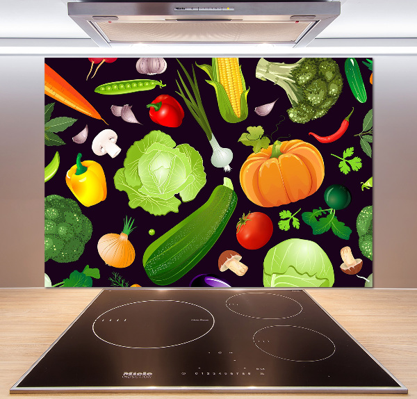 Cooker splashback Colorful vegetables