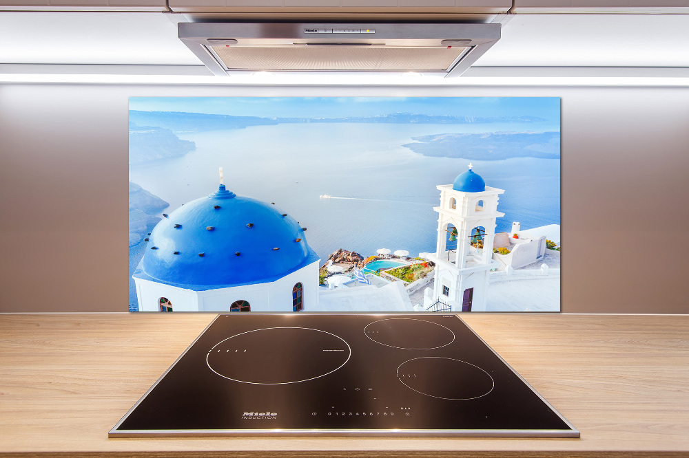 Cooker splashback Santorini Greece