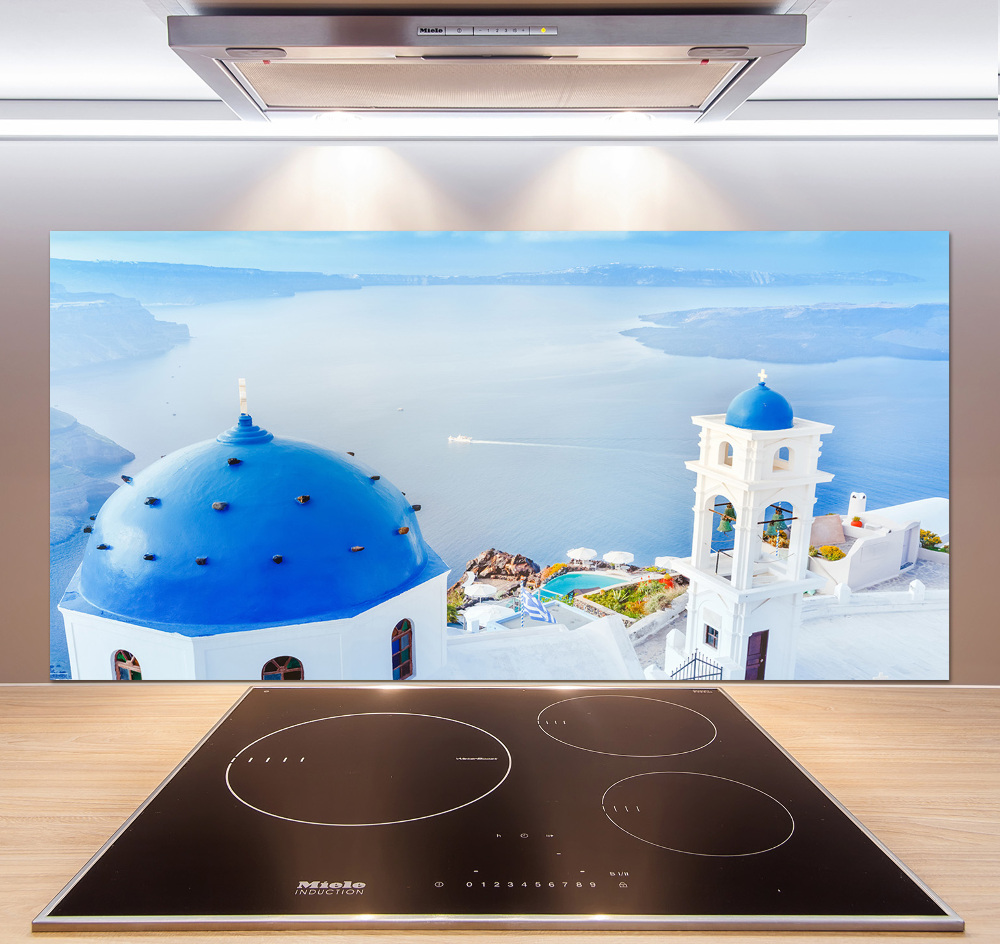 Cooker splashback Santorini Greece