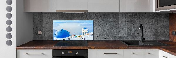 Cooker splashback Santorini Greece