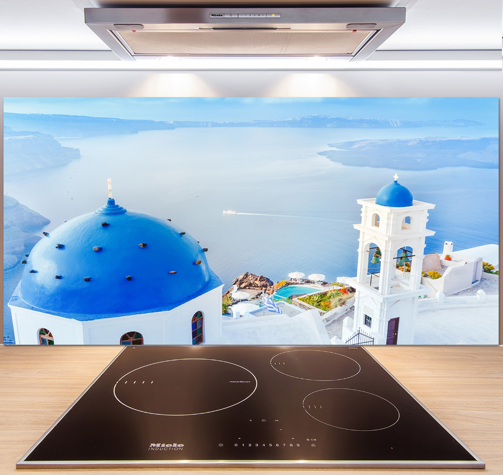 Cooker splashback Santorini Greece