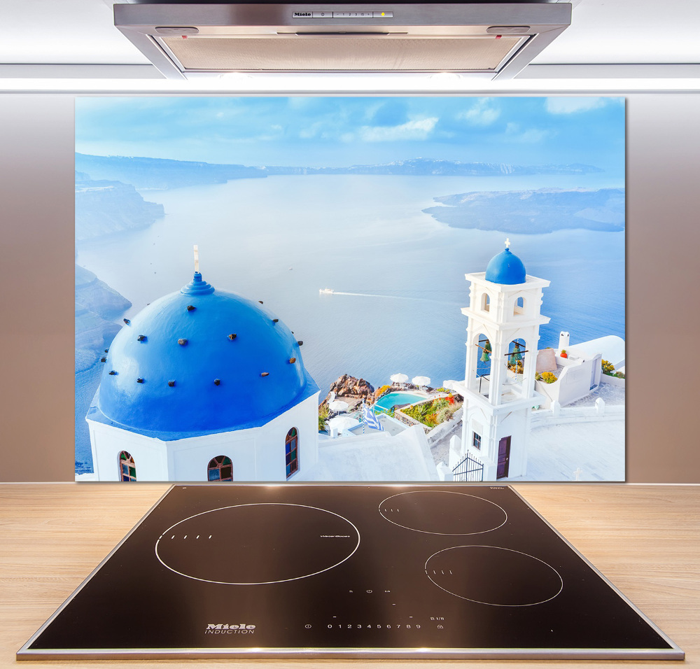 Cooker splashback Santorini Greece