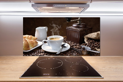 Cooker splashback Croissants and coffee