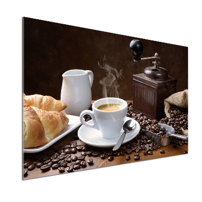 Cooker splashback Croissants and coffee