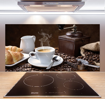 Cooker splashback Croissants and coffee