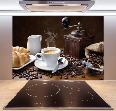 Cooker splashback Croissants and coffee