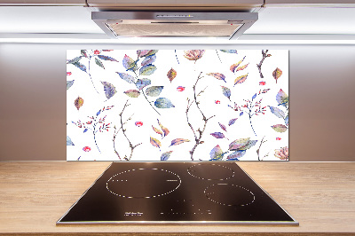 Cooker splashback Leaves