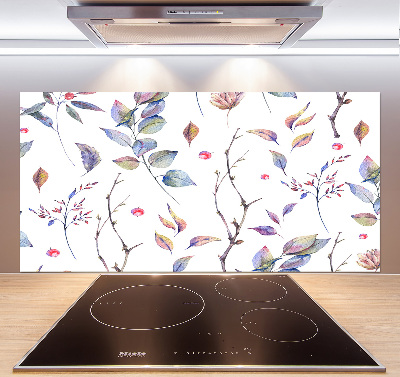 Cooker splashback Leaves