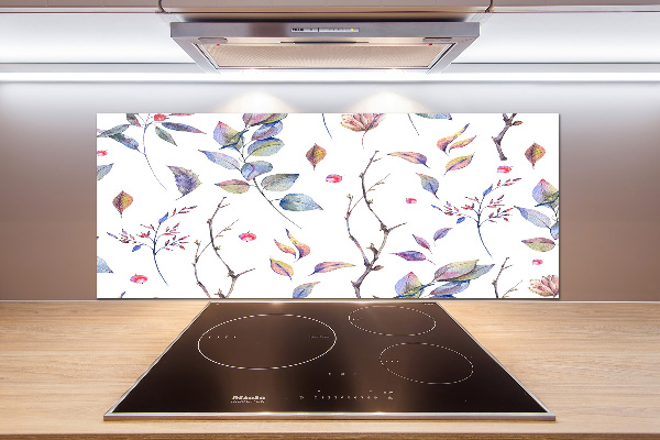 Cooker splashback Leaves