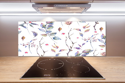 Cooker splashback Leaves