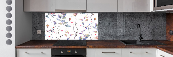 Cooker splashback Leaves