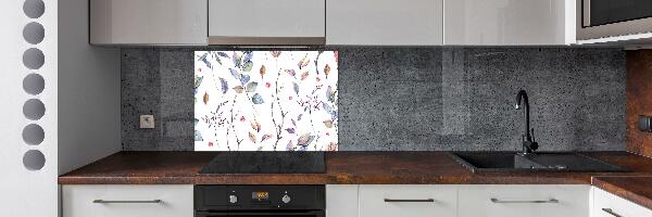 Cooker splashback Leaves