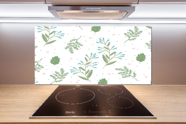 Cooker splashback Leaves