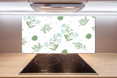 Cooker splashback Leaves