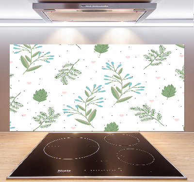 Cooker splashback Leaves