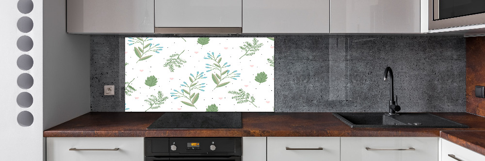 Cooker splashback Leaves