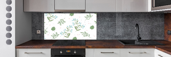 Cooker splashback Leaves