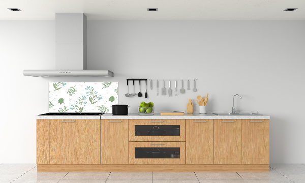 Cooker splashback Leaves