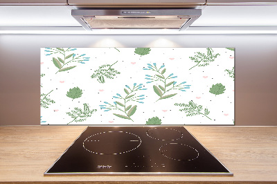 Cooker splashback Leaves