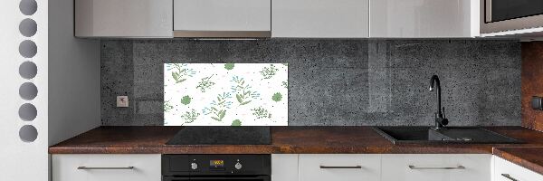 Cooker splashback Leaves