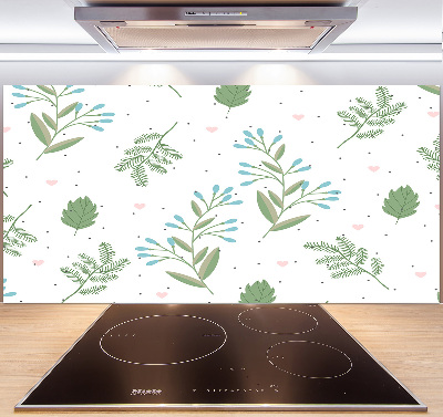 Cooker splashback Leaves