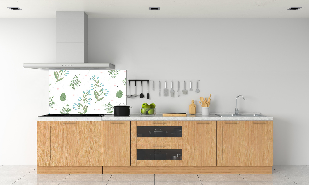 Cooker splashback Leaves