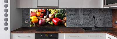 Glass splashback Vegetables and fruits