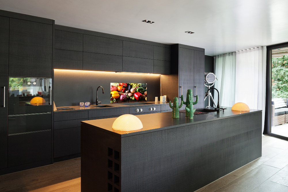 Glass splashback Vegetables and fruits