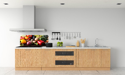 Glass splashback Vegetables and fruits