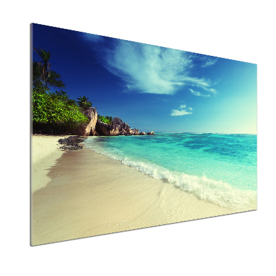 Kitchen splashback Seychelles beach