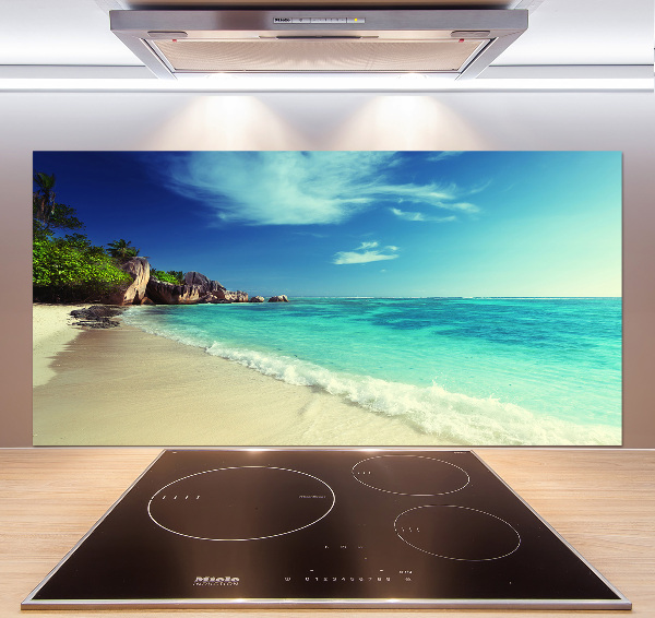 Kitchen splashback Seychelles beach