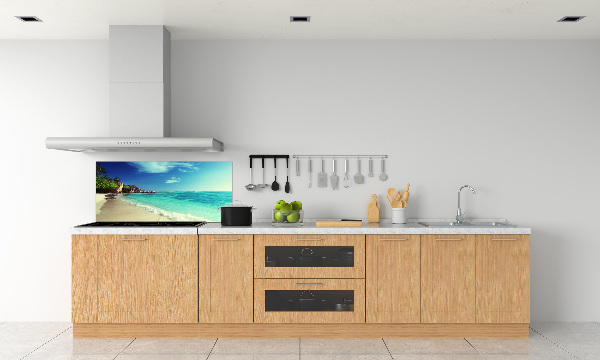 Kitchen splashback Seychelles beach