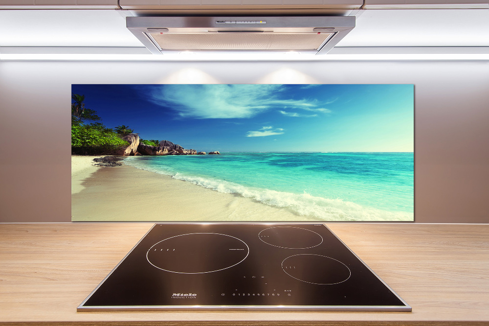 Kitchen splashback Seychelles beach