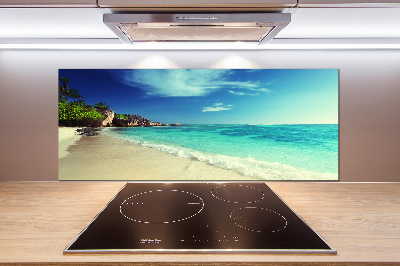 Kitchen splashback Seychelles beach