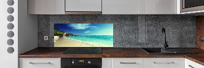 Kitchen splashback Seychelles beach