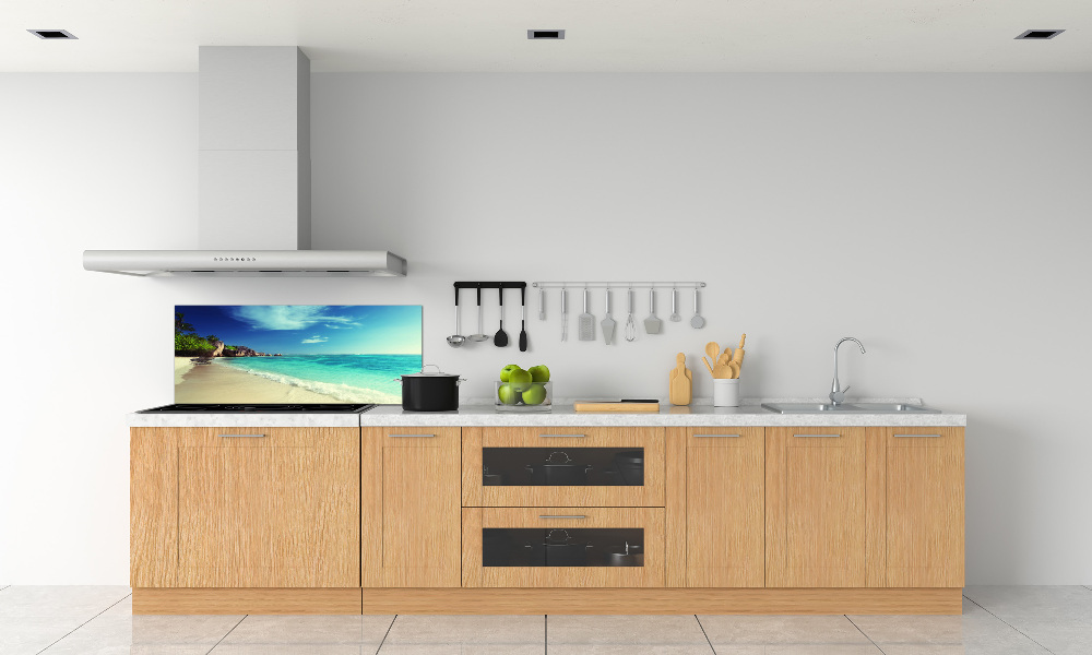 Kitchen splashback Seychelles beach