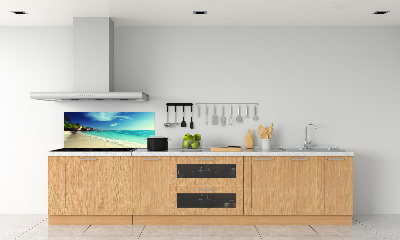 Kitchen splashback Seychelles beach