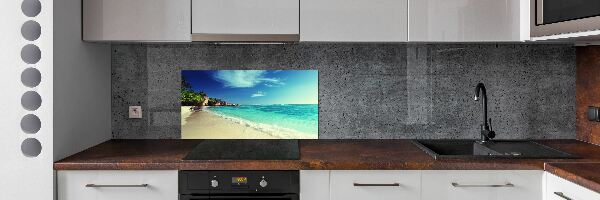 Kitchen splashback Seychelles beach