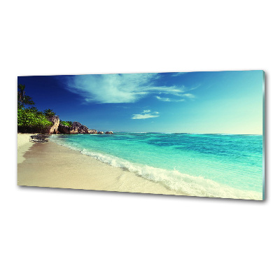 Kitchen splashback Seychelles beach