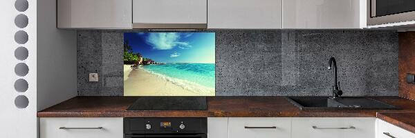 Kitchen splashback Seychelles beach