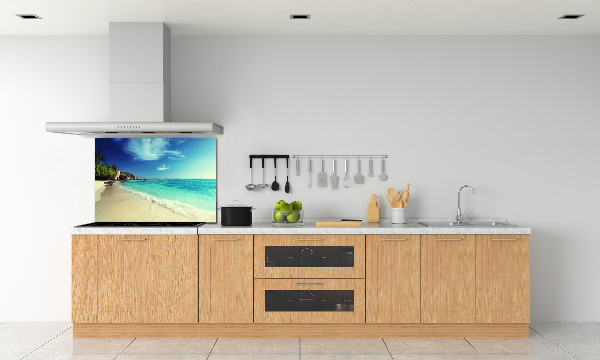 Kitchen splashback Seychelles beach