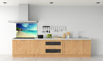 Kitchen splashback Seychelles beach