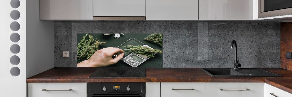 Hob splashback Marijuana tops