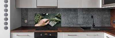 Hob splashback Marijuana tops