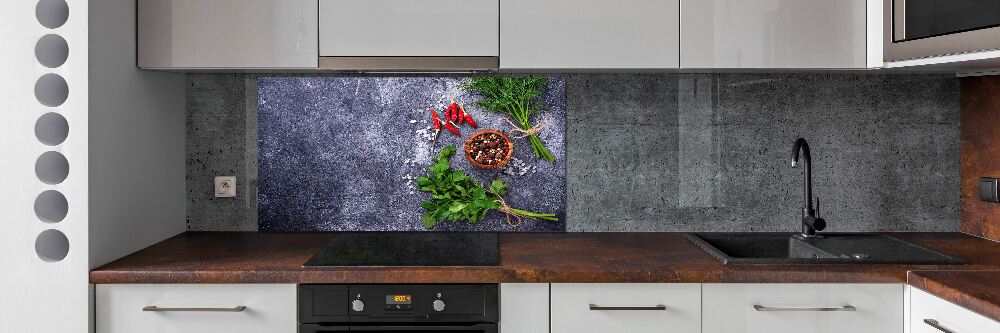 Kitchen splashback Herbs and spices