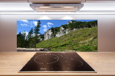 Glass splashback Rocky peaks