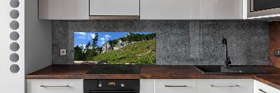 Glass splashback Rocky peaks