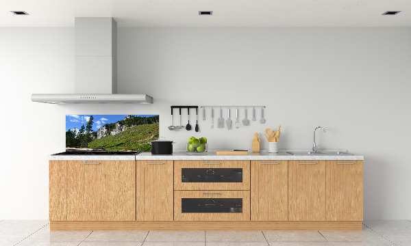 Glass splashback Rocky peaks