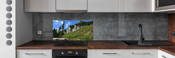 Glass splashback Rocky peaks