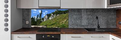 Glass splashback Rocky peaks